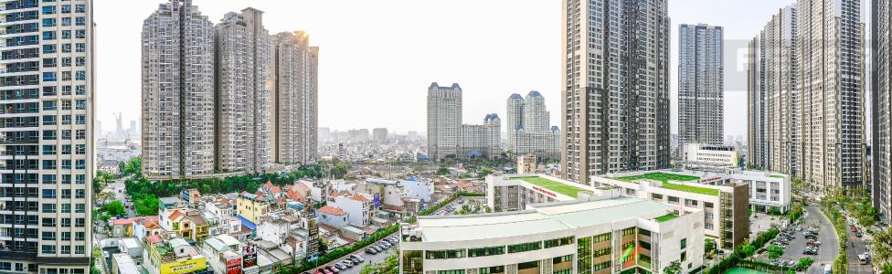 View Căn hộ Vinhomes Central Park 2 phòng ngủ tầng trung P7 full nội thất