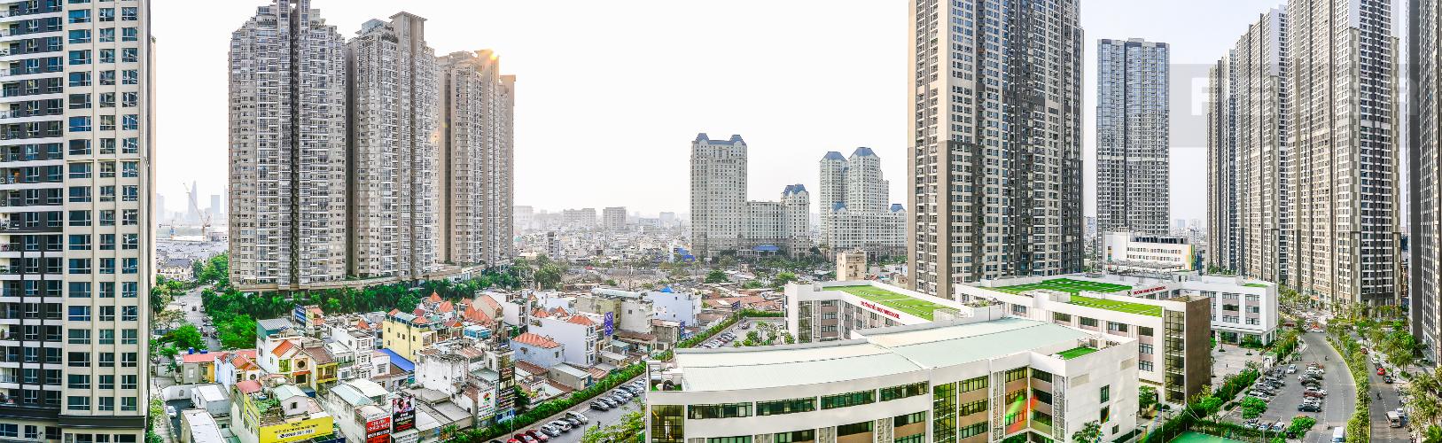 View Căn hộ Vinhomes Central Park 2 phòng ngủ tầng trung P7 full nội thất