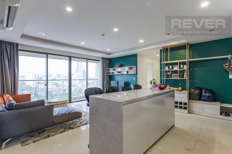 Đảo Bếp Cho thuê căn hộ Masteri Millennium 3PN, diện tích 107m2, đầy đủ nội thất, view Bitexco