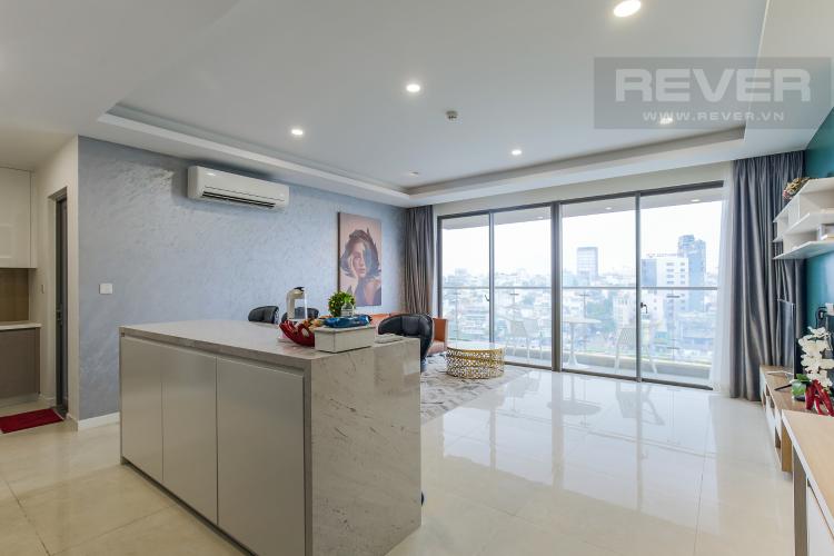 Đảo Bếp Cho thuê căn hộ Masteri Millennium 3PN, diện tích 107m2, đầy đủ nội thất, view Bitexco