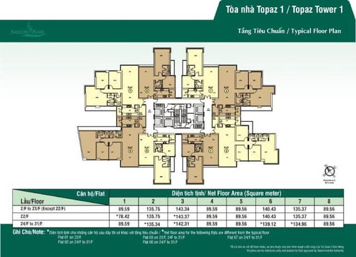 Saigon Pearl - mat-bang-can-ho-topaz-1-saigon-pearl