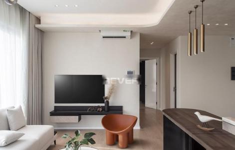 Phòng khách căn hộ Đảo Kim Cương, Quận 2 Căn hộ Đảo Kim Cương đầy đủ tiện nghi, view thành phố tuyệt đẹp.