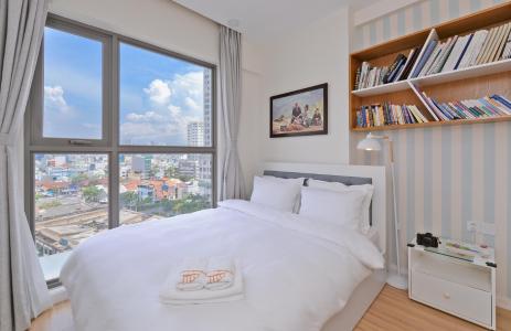 Phòng ngủ Masteri Millennium Quận 4 Căn hộ Masteri Millennium ban công thoáng mát, đầy đủ nội thất.