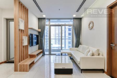 Phong Khach Bán căn hộ Vinhomes Central Park 2PN, diện tích 72m2, đầy đủ nội thất, view sông và công viên