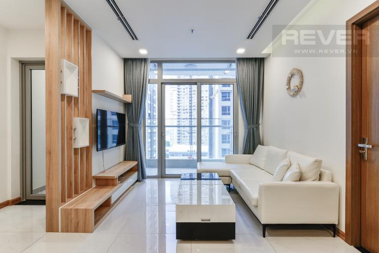 Phong Khach Bán căn hộ Vinhomes Central Park 2PN, diện tích 72m2, đầy đủ nội thất, view sông và công viên