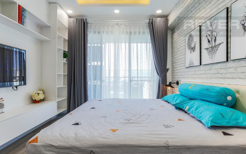 Phòng Ngủ 1 Căn hộ Happy Residence 2 phòng ngủ tầng trung tháp B nội thất đầy đủ