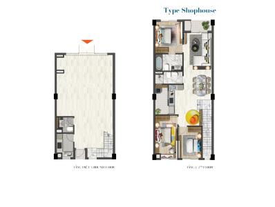 shophouse Saigon South Residence Shop-house Saigon South Residence hướng Nam, diện tích 85m²