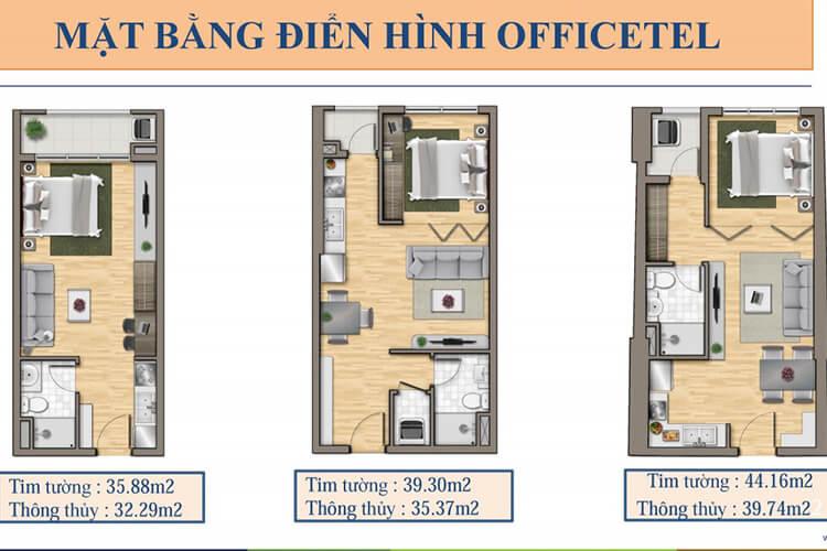 Saigon Royal  Residences - mat-bang-dien-hinh-officetel