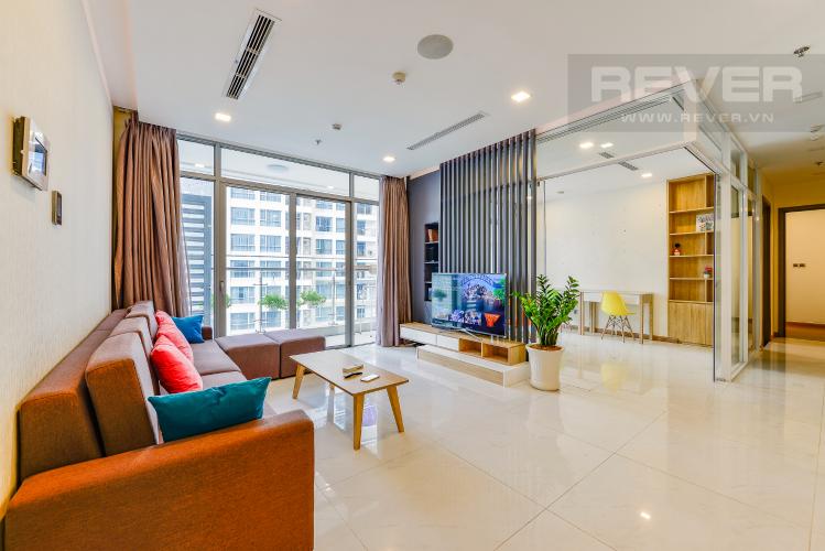 Phòng khách Căn góc Vinhomes Central Park 4 phòng ngủ tầng trung Park 6