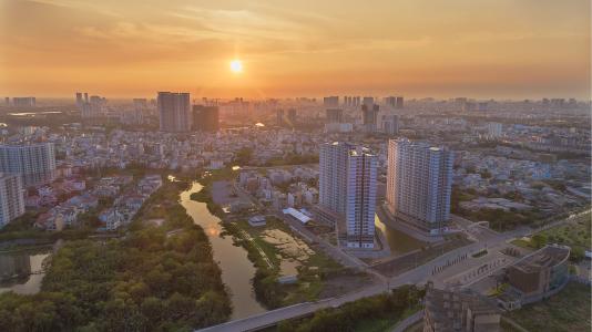 View căn hộ Jamona City Quận 7 Cần bán căn hộ Jamona City 2 phòng ngủ tầng 18 Quận 7, diện tích 65m2, chưa có nội thất