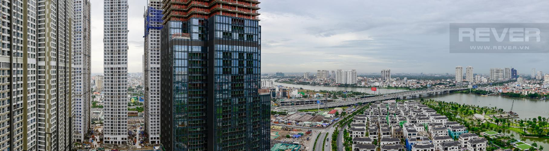 view Căn hộ Vinhomes Central Park 3 phòng ngủ tầng cao L1 nội thất đầy đủ