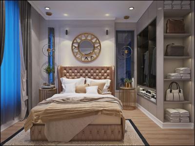 Nhà mẫu Bcons Garden Căn hộ Bcons Garden tầng thấp, nội thất cơ bản.