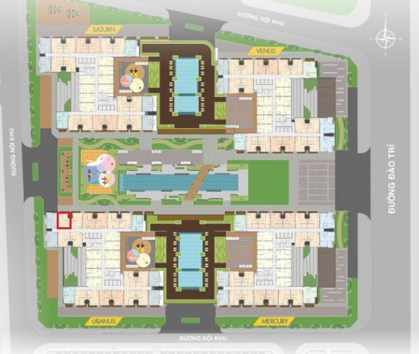 layout căn hộ Q7 Saigon Riverside Complex Bán căn hộ tầng trung Q7 Saigon Riverisde hướng Bắc nhìn về nội khu.