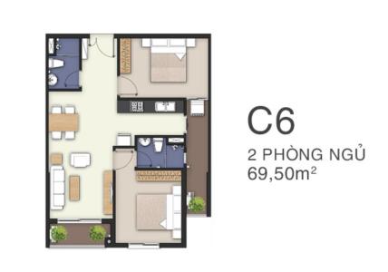 Layout căn hộ Moonlight Boulevard Bình Tân Căn hộ Moonlight Boulevard bàn giao kèm nội thất.