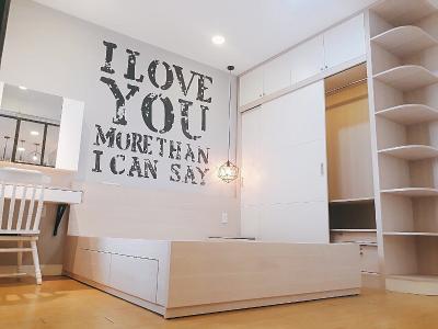 phòng ngủ căn hộ Masteri Thảo Điền Căn hộ Masteri Thảo Điền tầng trung, ban công hướng Bắc.