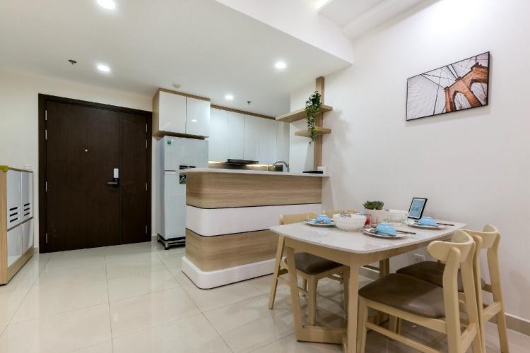 phòng ăn căn hộ Rivergate Residence Căn hộ RiverGate Residence thiết kế hiện đại, đầy đủ nội thất.