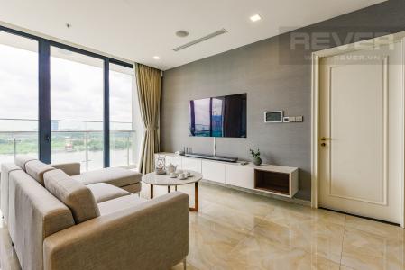 Phòng khách Căn hộ Vinhomes Golden River 3 phòng ngủ tầng trung A4 view sông