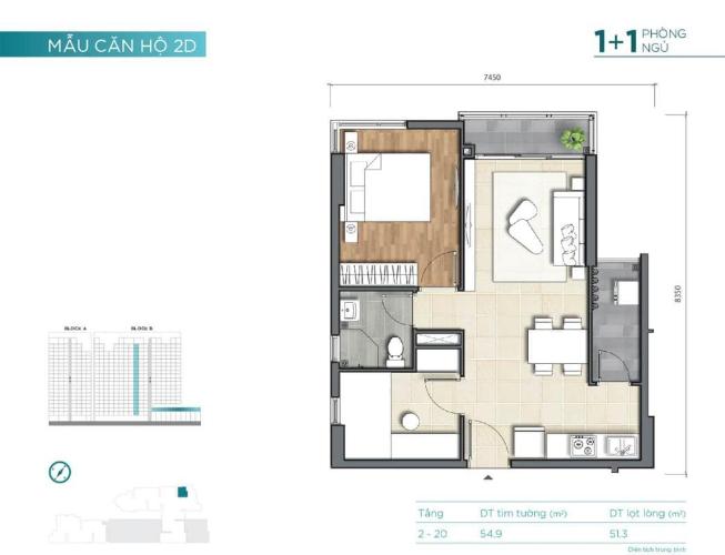 Layout D'Lusso Quận 2 Căn hộ tầng trung D'Lusso bàn giao nội thất cơ bản.