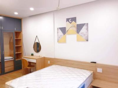 Phòng ngủ căn hộ Sunrise Riverside Cho thuê căn hộ tầng cao Sunrise Riverside, view cao ốc sầm uất, đầy đủ nội thất, dọn vào ở ngay.