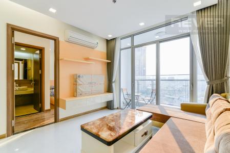 Phòng khách Căn hộ Vinhomes Central Park 2 phòng ngủ tầng trung P7 full nội thất