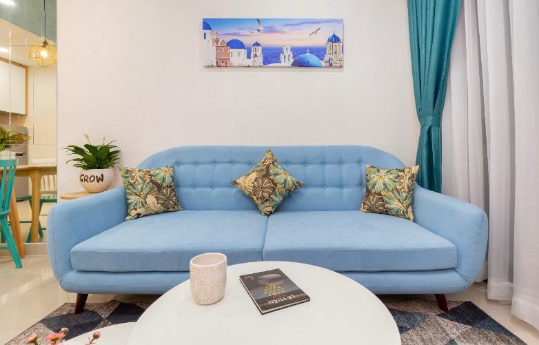 Phòng khách căn hộ The Sun Avenue Căn hộ The Sun Avenue nội thất hiện đại, view thành phố sầm uất.