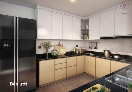 Phòng bếp căn hộ Somerset Feliz quận 2 Căn hộ Feliz En Vista tầng trung, đầy đủ nội thất.