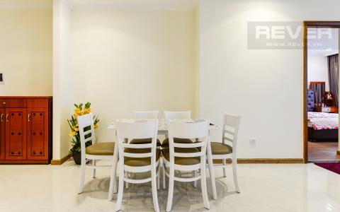 Bàn ăn Căn hộ Vinhomes Central Park 3 phòng ngủ tầng cao L1 nội thất đầy đủ