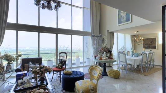 View phòng khách cực kỳ thoáng đãng Penthouse 4B The Estella An Phú