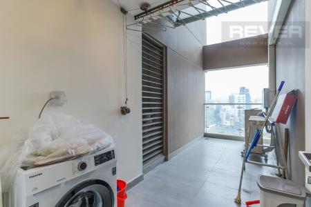 Logia Cho thuê căn hộ Masteri Millennium 3PN, diện tích 107m2, đầy đủ nội thất, view Bitexco