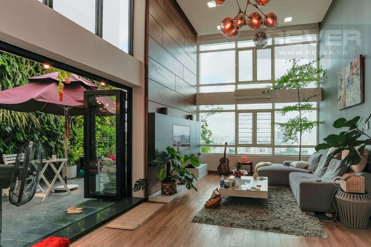 Không Gian Phòng Khách căn hộ PHÚ HOÀNG ANH Bán duplex sân vườn Phú Hoàng Anh 3PN, tầng cao, tháp B, đầy đủ nội thất, view thoáng