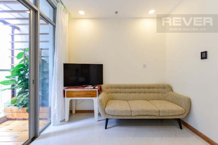 sopha Căn hộ Vinhomes Central Park 1 phòng ngủ, tầng cao P6, nội thất đầy đủ