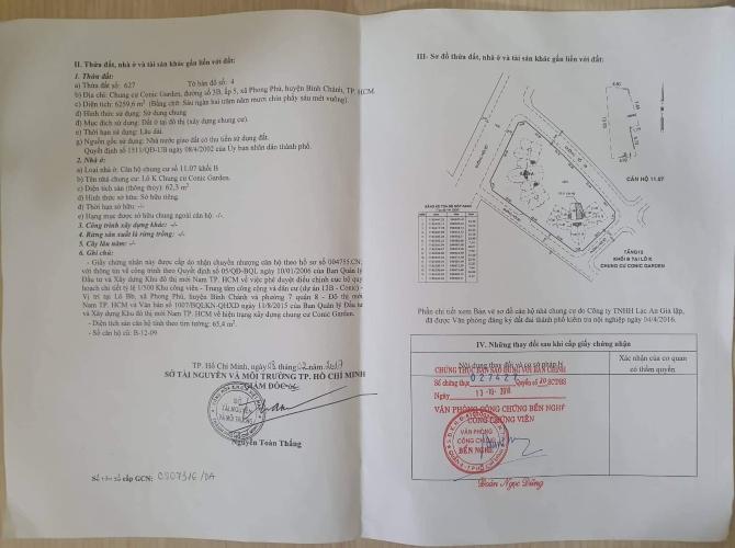 Sổ Conic Garden, Bình Chánh Căn hộ Conic Garden tầng trung, view đón gió.