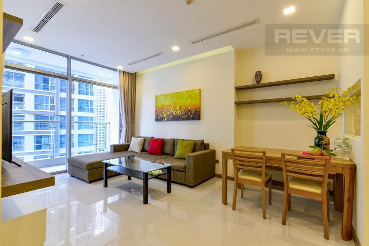 Phòng Khách Cho thuê căn hộ Vinhomes Central Park 2PN, tầng thấp, tháp Park 5, đầy đủ nội thất