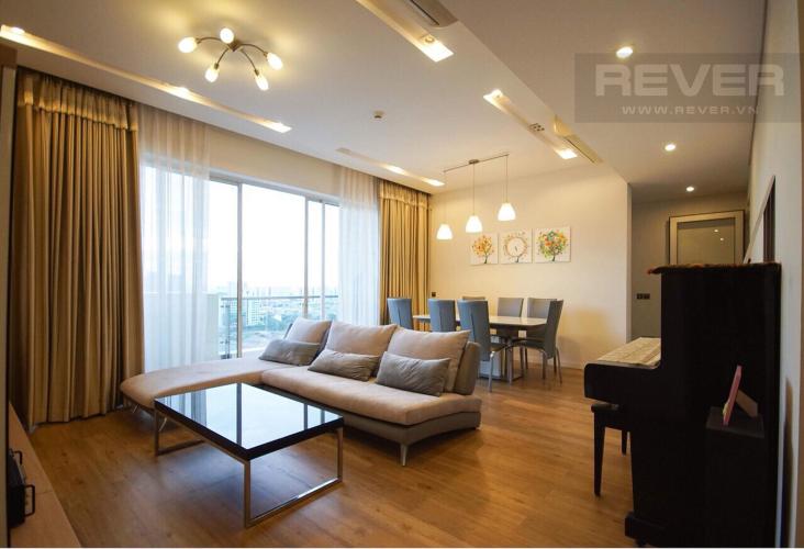 Phòng Khách Cho thuê căn hộ The Estella Residence 3PN, tầng trung, diện tích 124m2, đầy đủ nội thất