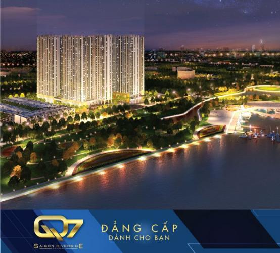  Bán căn hộ Q7 Saigon Riverside 2 phòng ngủ diện tích 53m2, nội thất cơ bản