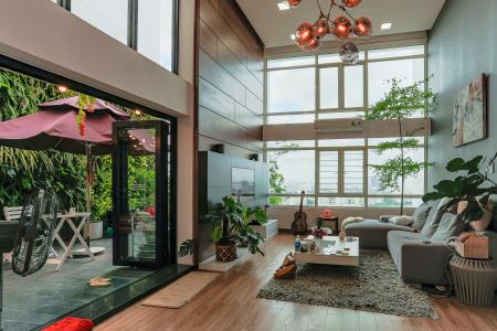 Bán duplex sân vườn Phú Hoàng Anh 3PN, tầng cao, tháp B, đầy đủ nội thất, view thoáng