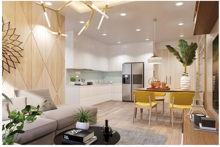 Phối cảnh căn hộ Topaz Elite Căn hộ Topaz Elite tầng thấp, 2 phòng ngủ, view thành phố.