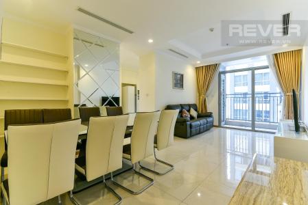 Phòng ăn căn hộ VINHOMES CENTRAL PARK Cho thuê căn hộ Vinhomes Central Park 2PN, tháp Landmark 3, đầy đủ nội thất, view thành phố