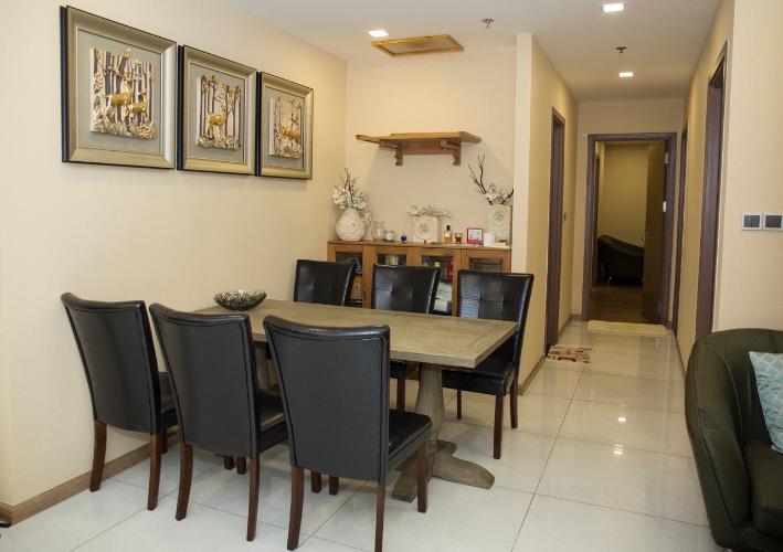 Phòng ăn và bếp căn hộ Vinhomes Central Park Bán căn hộ Vinhomes Central Park 3PN, diện tích 114m2, đầy đủ nội thất, view sông và công viên