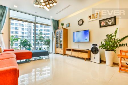 Phòng Khách Căn góc Vinhomes Central Park 3 phòng ngủ tầng cao Park 5 view sông