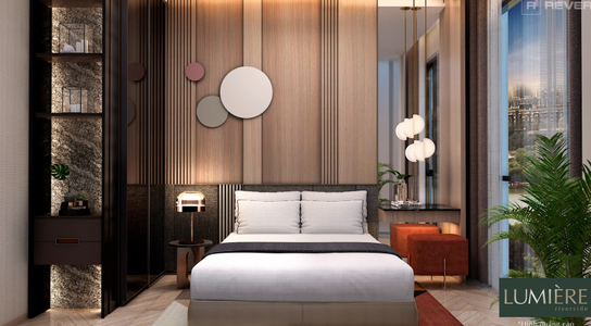 BEDROOM-lumiere_riverside.jpg Căn hộ Lumiere Riverside hướng Đông Nam, diện tích 71.7m²