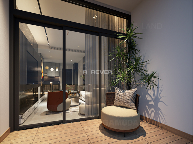 240506_MCT_2BR-BALCONY.jpg Căn hộ Eaton Park hướng Tây Nam, diện tích 65.76m²