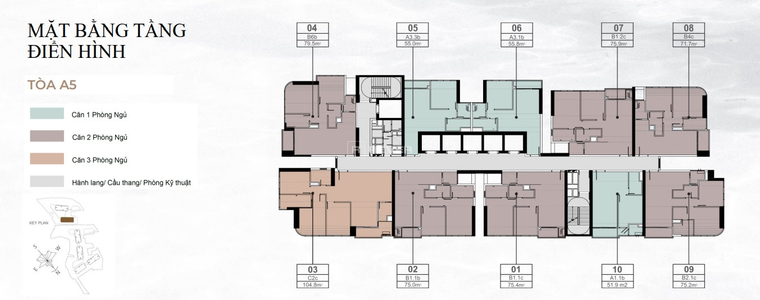 Căn hộ Eaton Park, diện tích 80m² ngay mặt tiền trục đường Mai Chí Thọ