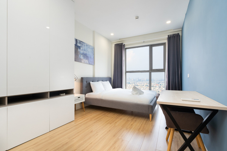  Căn hộ Masteri Millennium hướng ban công đông nam đầy đủ nội thất diện tích 74.11m²