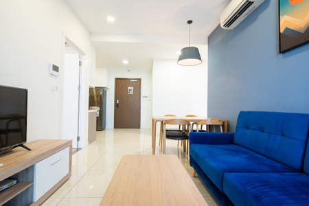  Căn hộ Masteri Millennium hướng ban công đông nam đầy đủ nội thất diện tích 74.11m²