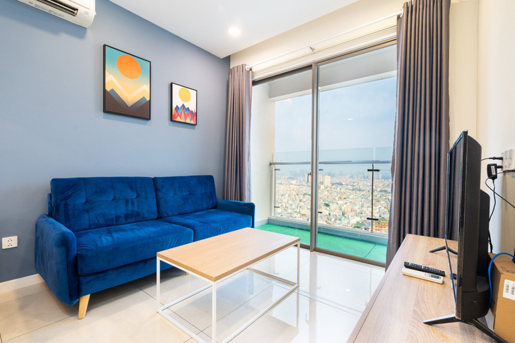  Căn hộ Masteri Millennium hướng ban công đông nam đầy đủ nội thất diện tích 74.11m²