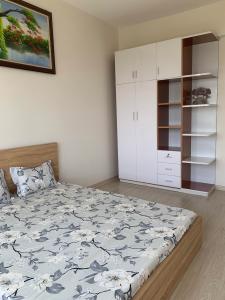 phòng ngủ căn hộ Palm Heights Căn hộ Palm Heights hướng Tây Bắc, nội thất đầy đủ.