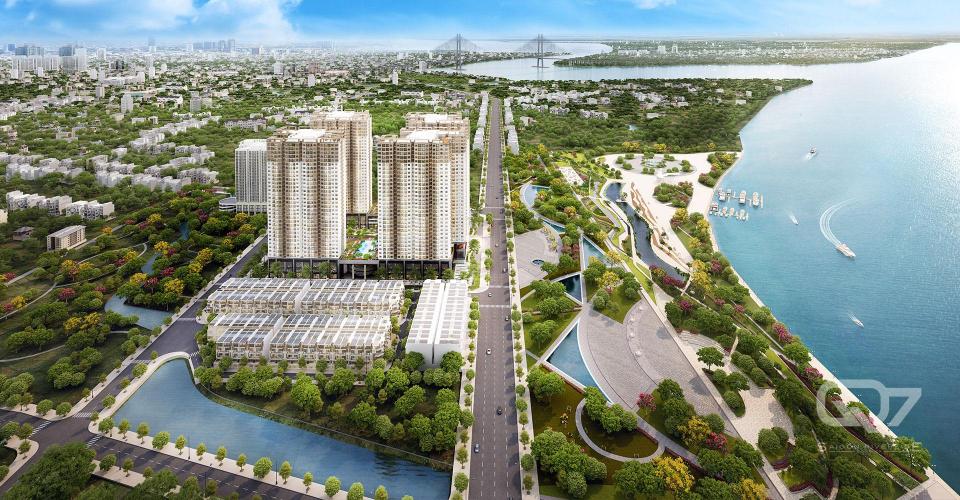Phối Cảnh Dự Án Q7 Riverside Căn hộ Q7 Saigon Riverside tầng trung, hoàn thiện cơ bản