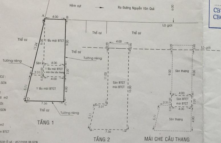 Nhà phố Song Hành Quận 12 Nhà phố hướng Bắc, hẻm khu dân cư yên tĩnh an ninh.