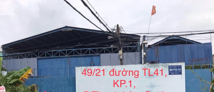 Nhà xưởng quận 12 Nhà xưởng nhà kho tại Thạnh Lộc, Q.12, diện tích 27x43.5m.